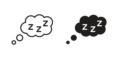 Zzz icon symbol for logo, web, app designs.