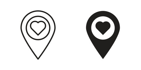 Wedding Location icon symbol for logo, web, app designs.