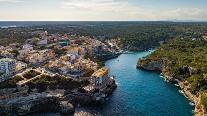 Obraz premium Aerial View of Cala Figuera, Mallorca