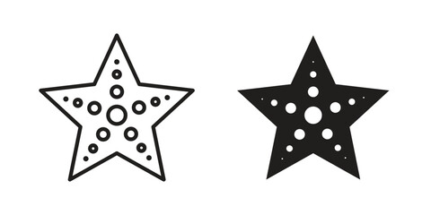 Sea star icon symbol for logo, web, app designs.