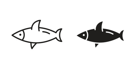 Sardine icon symbol for logo, web, app designs.