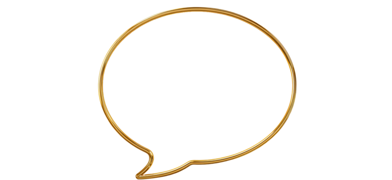 Gold speech bubble graphic (1)