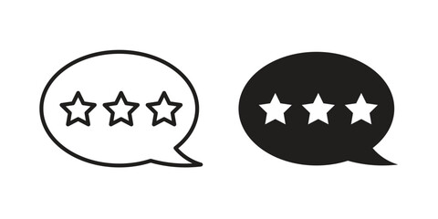 Rating icon symbol for logo, web, app designs.