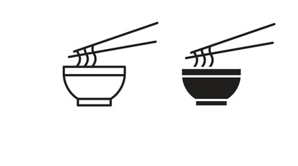 Ramen icon symbol for logo, web, app designs.