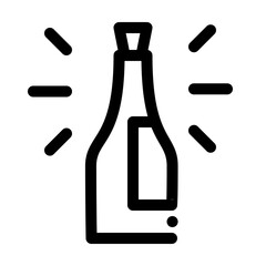 line art icon of a wine bottle for a birthday event