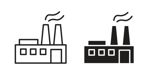 Power plant icon symbol for logo, web, app designs.