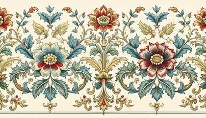 Ornate floral border pattern