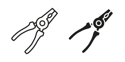 Pliers icon symbol for logo, web, app designs.