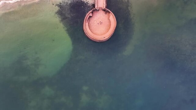 aerial view of  sinquerim fort in goa ,india