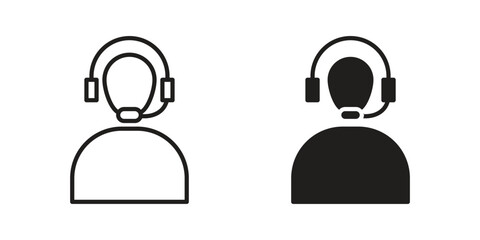 Personal assistant icon symbol for logo, web, app designs.