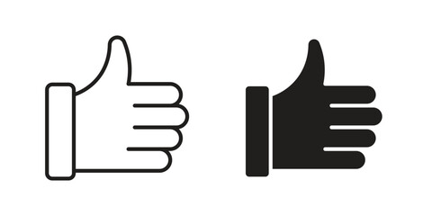Like button icon symbol for logo, web, app designs.