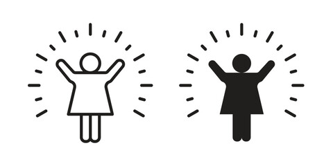 Joy icon symbol for logo, web, app designs.