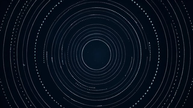Abstract circular pattern with concentric lines and dots, creating a mesmerizing visual effect