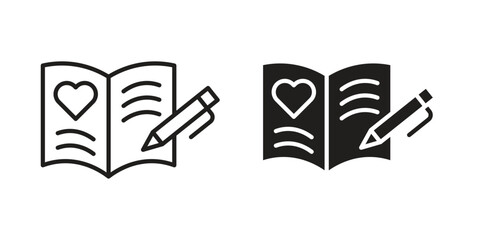 Guests book icon symbol for logo, web, app designs.