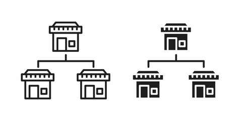 Franchise icon symbol for logo, web, app designs.