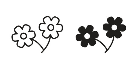 Flowers icon symbol for logo, web, app designs.