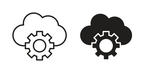 Devops icon symbol for logo, web, app designs.