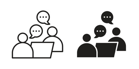 Counselling icon symbol for logo, web, app designs.