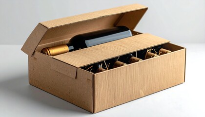 Wine box with bottle