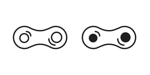 Cell division icon symbol for logo, web, app designs.