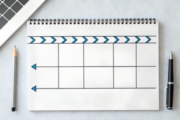 Minimalist Weekly Planner with Arrow Design