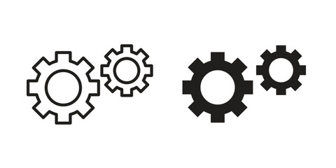 COGS icon symbol for logo, web, app designs.