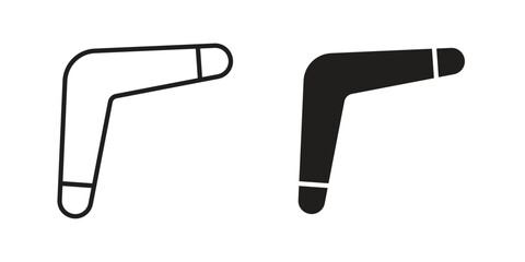 Boomerang icon symbol for logo, web, app designs.