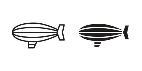 Airship icon symbol for logo, web, app designs.
