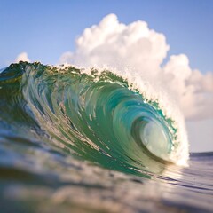 Ocean wave, turquoise curl