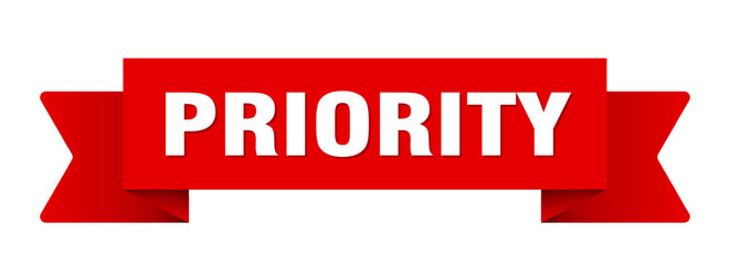 priority ribbon isolated on transparent background. priority ribbon