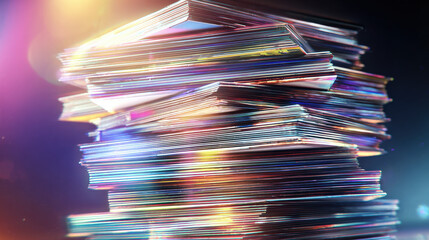 s transforming into social media icons made of light futuristic blend illustration concept scene visual for commercial design use high detail quality stock image illustration concept scene visual for