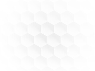 Abstract white hexagonal geometric pattern background