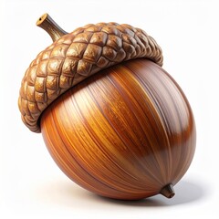Close-up of a single acorn with detailed texture, symbolizing autumn, nature, growth, and the beauty of the fall season. Perfect for seasonal, natural, and eco themes.