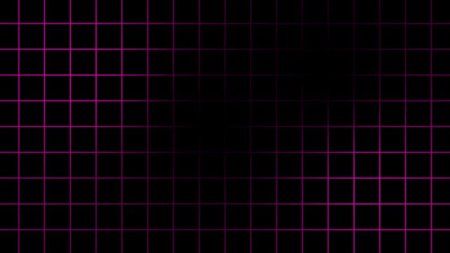 Purple moving grid animation on black background 4K