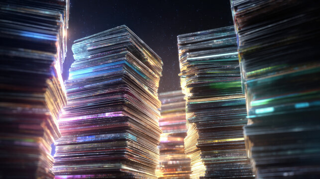 s transforming into social media icons made of light futuristic blend illustration concept scene visual for commercial design use high detail quality stock image illustration concept scene visual for - Powered by Adobe