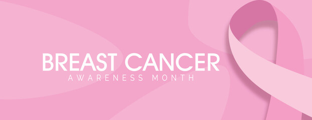 Breast Cancer Awareness month. Bright Brest Cancer medical banner, poster post. Vector illustration Background 