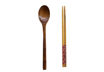 wooden spoon and stick for eat foods tool asia style 
