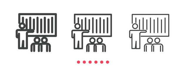 Teamwork icon. Thin line icon vector