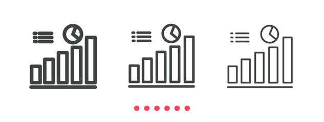 Growth icon. Thin line icon vector