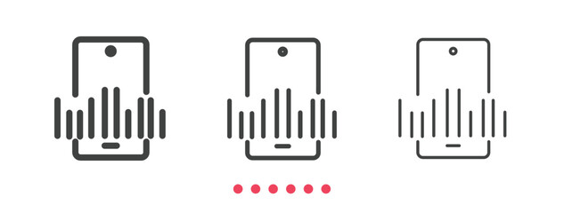 Mobile app icon. Thin line icon vector