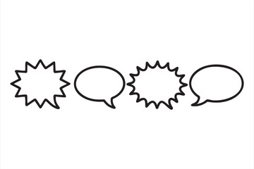 Retro Comic Explosion and Speech Bubbles Vector Illustration Pack