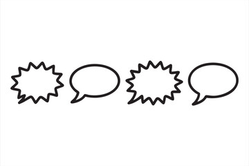 Outline Comic Bubble Set for Fun Cartoon and Pop Art Projects