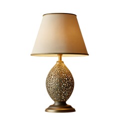 Elegant Decorative Table Lamp with Intricate Cut-Out Pattern and Soft Light, Perfect for Adding Style to Any Room or Workspace with Timeless Design