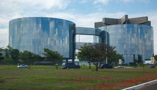 Procuradoria Geral da Republica (PGR) modern architecture building in Brasilia, Distrito Federal, capital of Brazil