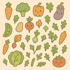 seamless pattern with vegetables