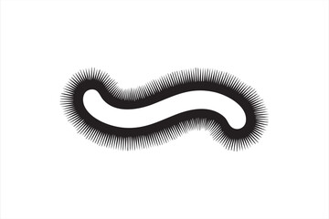 Vector Abstract Wave Shape with Spiky Edges for Modern Design