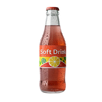 bottle of soft drink and ice