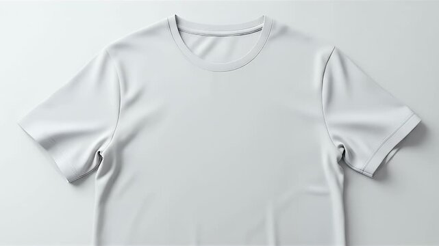 A blank light grey tshirt is centered in the frame highlighting its form and texture