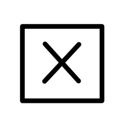 Obraz premium Black Cross Mark Icon – Cancel, Error, and Close Symbol