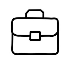 Black Briefcase Icon – Business, Office, and Career Symbol